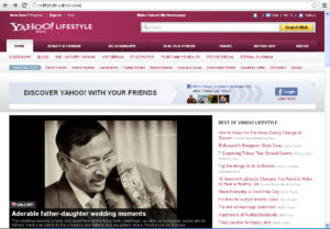 On Home Page of Yahoo India Lifestyle - 20th October 2012